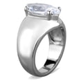 thumbnail image 1 of TK1775 - High polished (no plating) Stainless Steel Ring with Top Grade Crystal in Sea Blue, 1 of 1