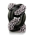 thumbnail image 1 of TK1787 - IP Black(Ion Plating) Stainless Steel Ring with Top Grade Crystal in Light Amethyst, 1 of 1