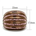 thumbnail image 1 of IP Coffee light Stainless Steel Ring with Top Grade Crystal in Light Rose for Women Light Rose Stone Color Style TK1789LC Size 8, 1 of 3