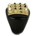 thumbnail image 1 of TK1842 - IP Gold+ IP Black (Ion Plating) Stainless Steel Ring with No Stone, 1 of 1