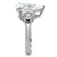 thumbnail image 1 of TK186 - High polished (no plating) Stainless Steel Ring with AAA Grade CZ in Clear, 1 of 1