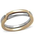 thumbnail image 1 of TK2031 - Two-Tone IP Rose Gold Stainless Steel Ring with No Stone, 1 of 1