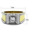 thumbnail image 1 of TK2049 - Two-Tone IP Gold (Ion Plating) Stainless Steel Ring with AAA Grade CZ in Clear, 1 of 1