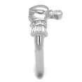 thumbnail image 1 of TK2094 - High polished (no plating) Stainless Steel Ring with Top Grade Crystal in Clear, 1 of 1