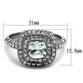 thumbnail image 1 of High polished (no plating) Stainless Steel Ring with AAA Grade CZ in Clear for Women Clear Stone Color Style TK2114 Size 8, 1 of 3