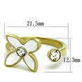 thumbnail image 1 of IP Gold(Ion Plating) Stainless Steel Ring with Top Grade Crystal in Clear for Women Clear Stone Color Style TK2126 Size 9, 1 of 3