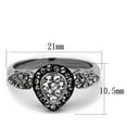 thumbnail image 1 of TK2136 - Two-Tone IP Black Stainless Steel Ring with Top Grade Crystal  in Black Diamond Size 6, 1 of 3