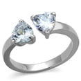 thumbnail image 1 of High polished (no plating) Stainless Steel Ring with AAA Grade CZ in Clear for Women Clear Stone Color Style TK2167 Size 8, 1 of 4