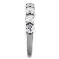 thumbnail image 1 of TK2182 - High polished (no plating) Stainless Steel Ring with AAA Grade CZ in Clear, 1 of 1