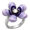 thumbnail image 1 of High polished (no plating) Stainless Steel Ring with No Stone for Women No Stone Stone Color Style TK229 Size 8, 1 of 5