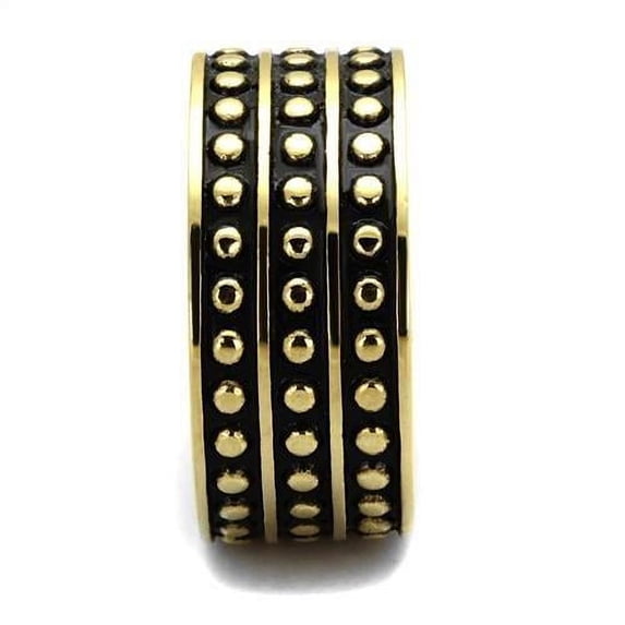 TK2312 - IP Gold(Ion Plating) Stainless Steel Ring with Epoxy in Jet