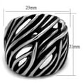 thumbnail image 1 of High polished (no plating) Stainless Steel Ring with Epoxy in Jet for Women Jet Stone Color Style TK2338 Size 8, 1 of 3