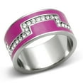 thumbnail image 1 of High polished (no plating) Stainless Steel Ring with Top Grade Crystal in Clear for Women Clear Stone Color Style TK244 Size 6, 1 of 4