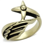 TK2470 - IP Antique Copper Stainless Steel Ring with Epoxy in Jet