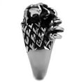 thumbnail image 1 of TK2515 - High polished (no plating) Stainless Steel Ring with Epoxy in Jet, 1 of 1