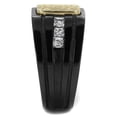 thumbnail image 1 of TK2519 - Two-Tone IP Gold (Ion Plating) Stainless Steel Ring with AAA Grade CZ in Clear, 1 of 1