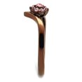 thumbnail image 1 of TK2612 - IP Coffee light Stainless Steel Ring with Top Grade Crystal in Light Peach, 1 of 1