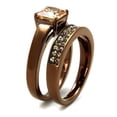 thumbnail image 1 of TK2670 - IP Coffee light Stainless Steel Ring with AAA Grade CZ in Champagne, 1 of 1