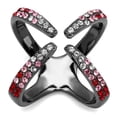 thumbnail image 1 of TK2696 - IP Light Black (IP Gun) Stainless Steel Ring with Top Grade Crystal in Multi Color, 1 of 1