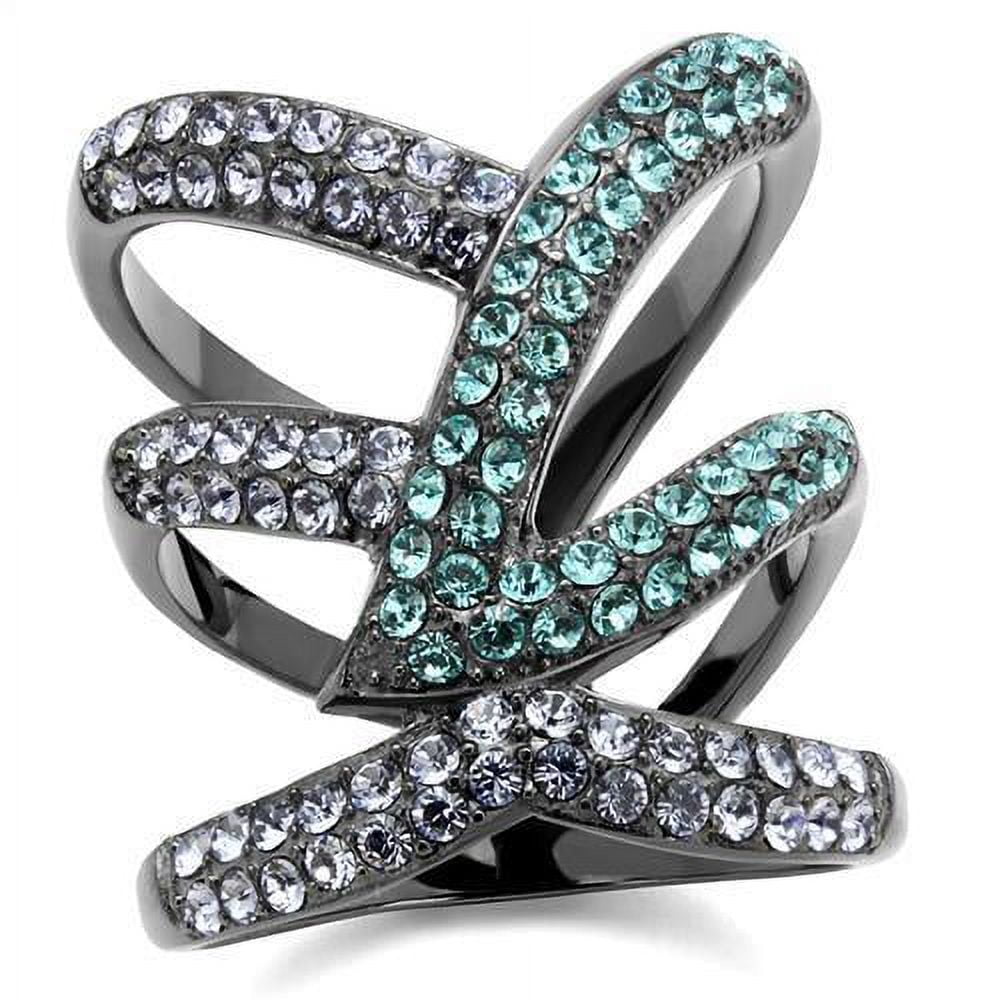TK2766 - IP Light Black (IP Gun) Stainless Steel Ring with Top Grade ...