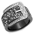 thumbnail image 1 of TK2769 - Two-Tone IP Black Stainless Steel Ring with Top Grade Crystal  in Black Diamond Size 10, 1 of 4