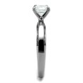 thumbnail image 1 of TK2864 - High polished (no plating) Stainless Steel Ring with AAA Grade CZ in Clear, 1 of 1