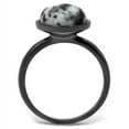 thumbnail image 1 of TK2902 - IP Light Black (IP Gun) Stainless Steel Ring with Semi-Precious Hematite in Multi Color, 1 of 1