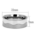 thumbnail image 1 of High polished (no plating) Stainless Steel Ring with No Stone for Women Minimalist Theme No Stone Stone Color Style TK2918 Size 8, 1 of 3
