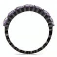 thumbnail image 1 of TK3054 - IP Black(Ion Plating) Stainless Steel Ring with AAA Grade CZ in Amethyst, 1 of 1