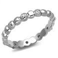 thumbnail image 1 of High polished (no plating) Stainless Steel Ring with AAA Grade CZ in Clear for Women Clear Stone Color Style TK3085 Size 9, 1 of 4