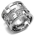 thumbnail image 1 of High polished (no plating) Stainless Steel Ring with Top Grade Crystal in Clear for Women Clear Stone Color Style TK3105 Size 8, 1 of 4