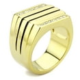 thumbnail image 1 of TK3618 - IP Gold(Ion Plating) Stainless Steel Ring with Top Grade Crystal in Clear, 1 of 1