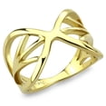 thumbnail image 1 of IP Gold(Ion Plating) Stainless Steel Ring with No Stone for Women Novelty Theme No Stone Stone Color Style TK3624 Size 6, 1 of 5