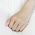 thumbnail image 1 of TK3638 - IP Gold(Ion Plating) Stainless Steel Ring with AAA Grade CZ in Clear, 1 of 1
