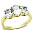 thumbnail image 1 of TK3671 - IP Gold(Ion Plating) Stainless Steel Ring with AAA Grade CZ in Clear, 1 of 1