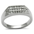 thumbnail image 1 of High polished (no plating) Stainless Steel Ring with Top Grade Crystal in Clear for Women Clear Stone Color Style TK375 Size 9, 1 of 4