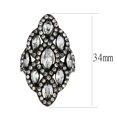 thumbnail image 1 of TK3816 - IP Black (Ion Plating) Stainless Steel Ring with AAA Grade CZ in Clear, 1 of 1