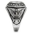 thumbnail image 1 of TK414704 - High polished (no plating) Stainless Steel Ring with Epoxy in Jet, 1 of 1