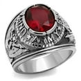 thumbnail image 1 of TK414706 - High-Polished Stainless Steel Ring with Synthetic Synthetic Glass in Siam, 1 of 1