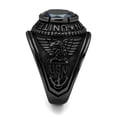 thumbnail image 1 of TK414707J - IP Black(Ion Plating) Stainless Steel Ring with Synthetic Synthetic Glass in Sapphire, 1 of 7