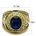 thumbnail image 1 of TK414708G - IP Gold(Ion Plating) Stainless Steel Ring with Synthetic Synthetic Glass in Montana Size 14, 1 of 7