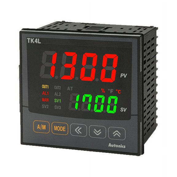 TK4L-24CC Autonics Temp Control, DIN W96XH96mm, 2 Alarm, Current or SSR Drive Output 1, Current or SSR Drive Output 2, 100-240VAC