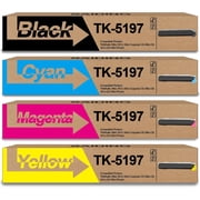 TK5197 TK-5197 Toner Cartrigde High Yield Replacement for Kyocera TASKalfa 306ci 307ci 308ci Copystar 306ci 307ci 308ci Printer4 Pack,Black Cyan Yellow Magenta