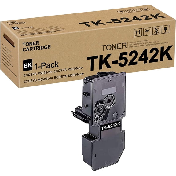 TK5242K Toner Cartridge (1-Black) Replacement for Kyocera ECOSYS P5026cdn P5026cdw Printers