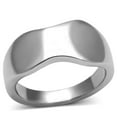 thumbnail image 1 of High polished (no plating) Stainless Steel Ring with No Stone for Women Minimalist Theme No Stone Stone Color Style TK618 Size 6, 1 of 4