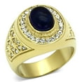 thumbnail image 1 of IP Gold(Ion Plating) Stainless Steel Ring with Synthetic Synthetic Glass in Montana for Women Montana Stone Color Style TK720 Size 9, 1 of 4