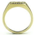 thumbnail image 1 of TK727 - IP Gold(Ion Plating) Stainless Steel Ring with Top Grade Crystal in Clear, 1 of 1