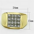 thumbnail image 1 of TK751 - Two-Tone IP Gold (Ion Plating) Stainless Steel Ring with Top Grade Crystal in Clear, 1 of 1