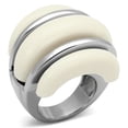 thumbnail image 1 of High polished (no plating) Stainless Steel Ring with Synthetic Synthetic Stone in Citrine Yellow for Women Citrine Yellow Stone Color Style TK807 Size 7, 1 of 4