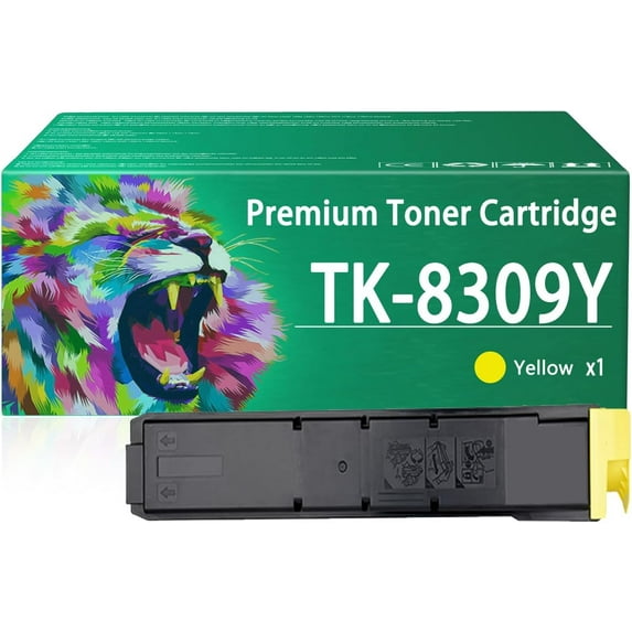 TK8309 Toner Cartridges Compatible for Kyocera TK-8309 TK-8309Y Yellow Toner Cartridge Work for Taskalfa 3050ci 3051ci 3550ci 3551ci Printers